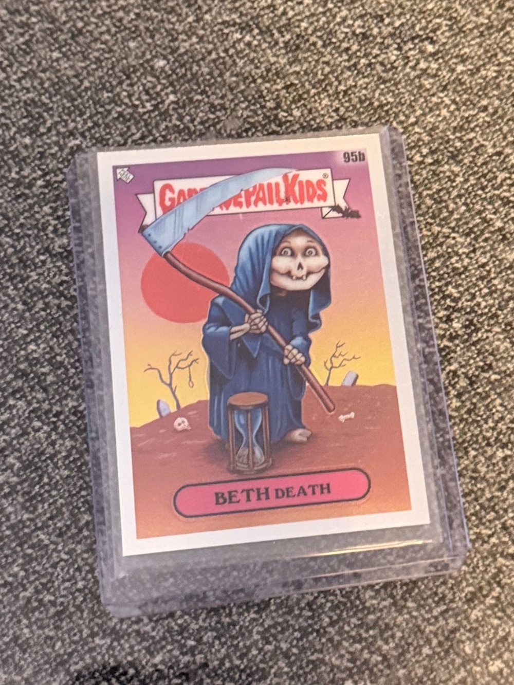 Beth Death Art Print - Purple Blue Graveyard Illustration